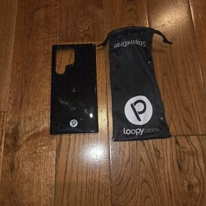 Loopy Cases Black Glitter Phone Case For Samsung S23 Ultra